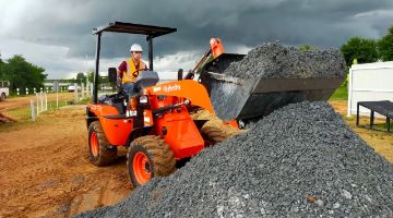 รูปการทำงานสินค้ารถตักล้อยาง