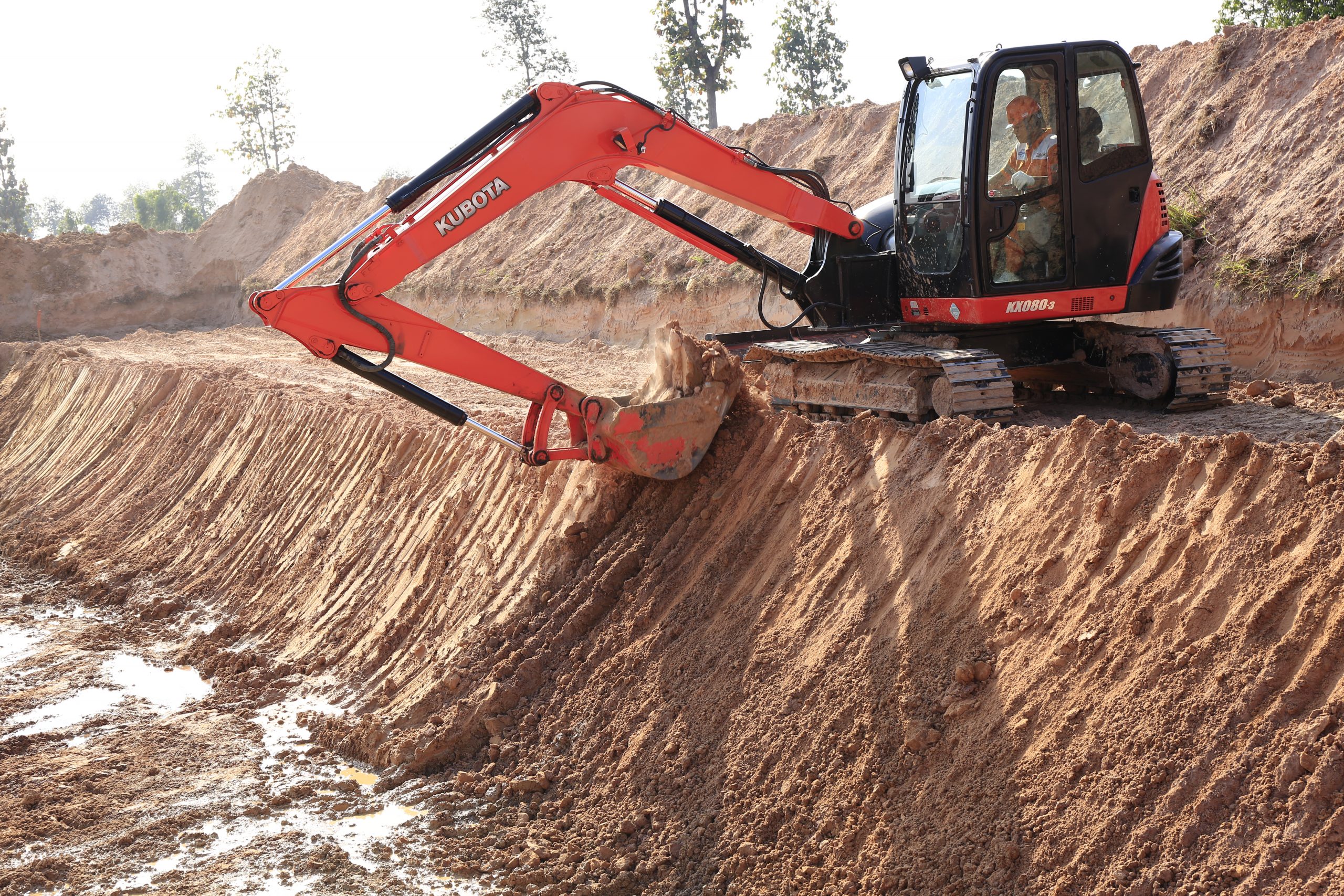 งานแต่งขอบสระ ขุดคลองใส้ไก่ ขุดบ่อขนาดเล็ก