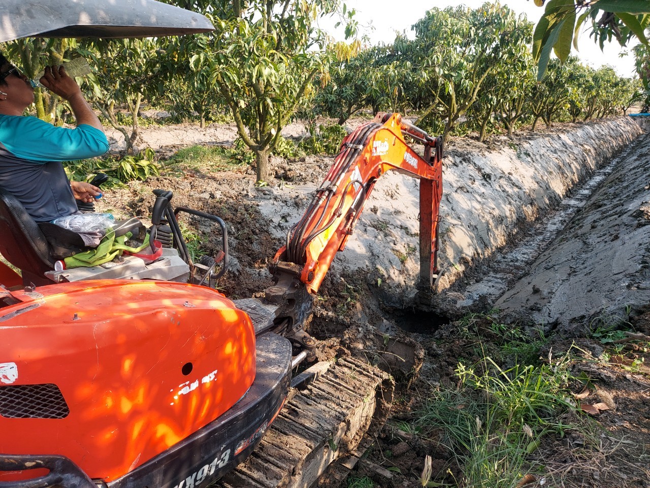 งานวางท่อ ขุดร่อง