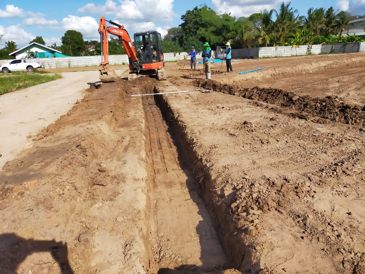 งานวางท่อ ขุดร่อง