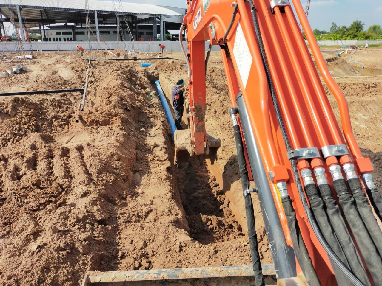 งานวางท่อ ขุดร่อง