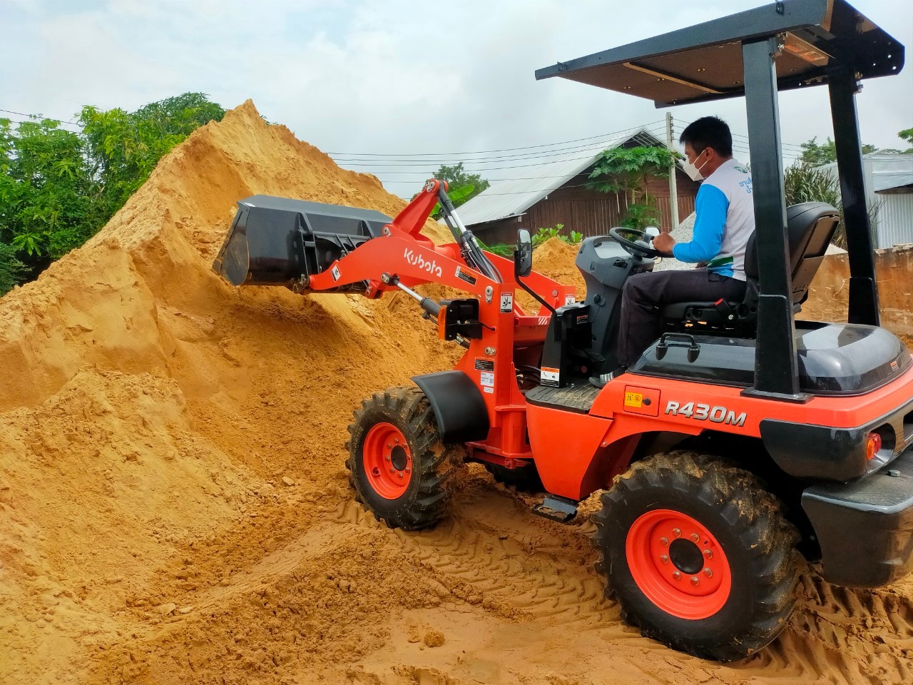 รูปการทำงานสินค้ารถตักล้อยาง