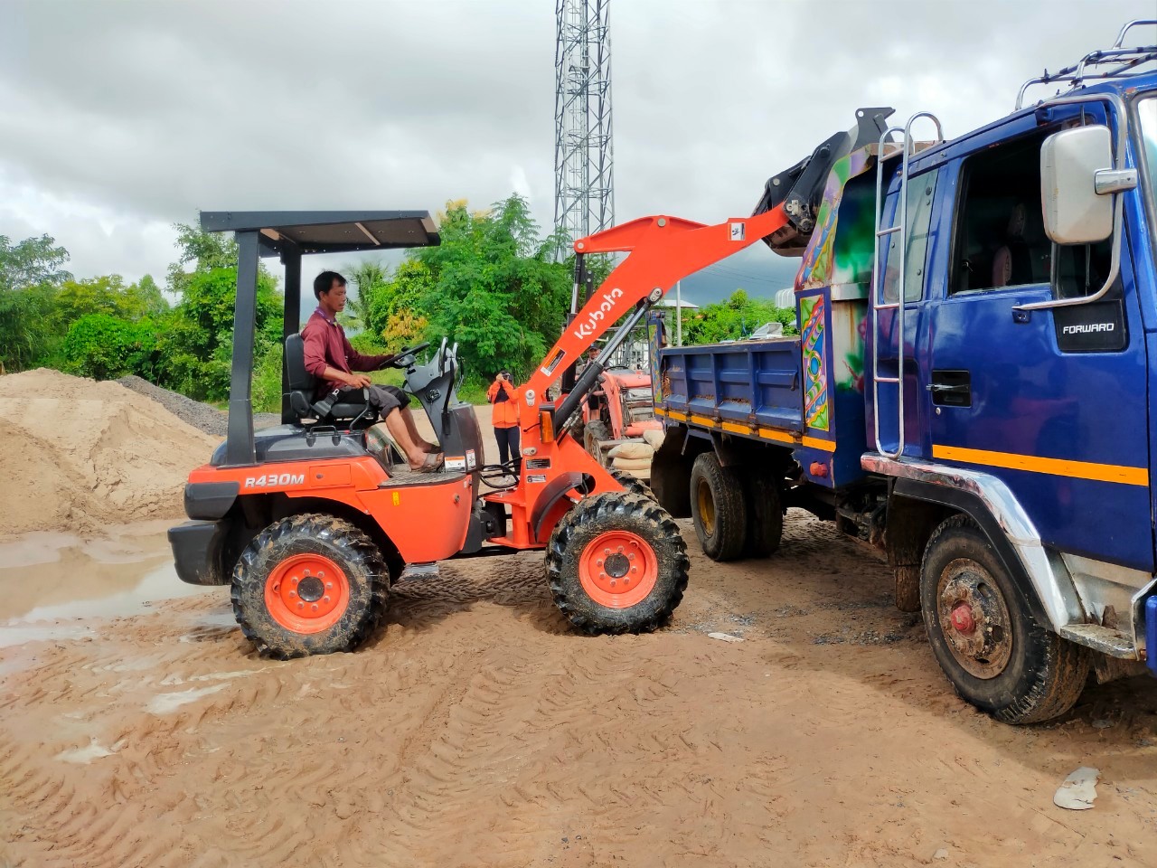 รูปการทำงานสินค้ารถตักล้อยาง